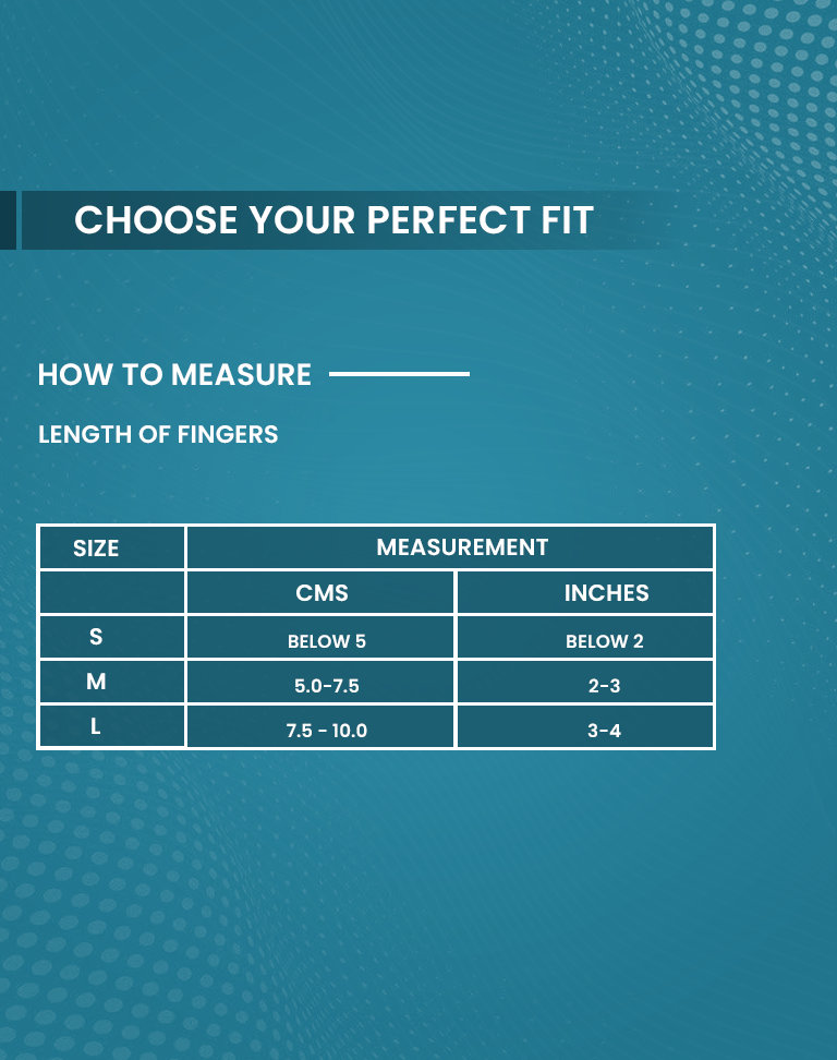 Person wearing a finger cot splint providing support and immobilization to a single finger for injury recovery.